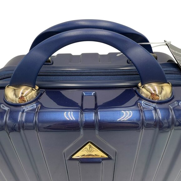 Triforce Elite Performance Travelware Hard Shell Beauty Case Navy Blue NEW - Picture 2 of 14